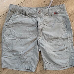 Simms fishing shorts men’s 32 khaki outdoor quick dry nylon blend outdoor